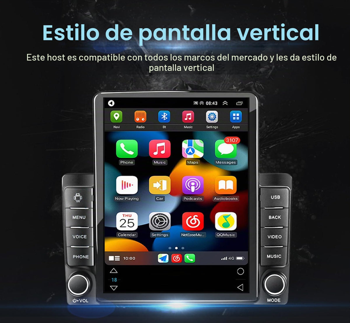 Radio Android Jeep Wrangler JK Rubicon 9.7 Pulgadas Pantalla Táctil Tesla Style 4GB+64GB Con GPS para 2007-2018