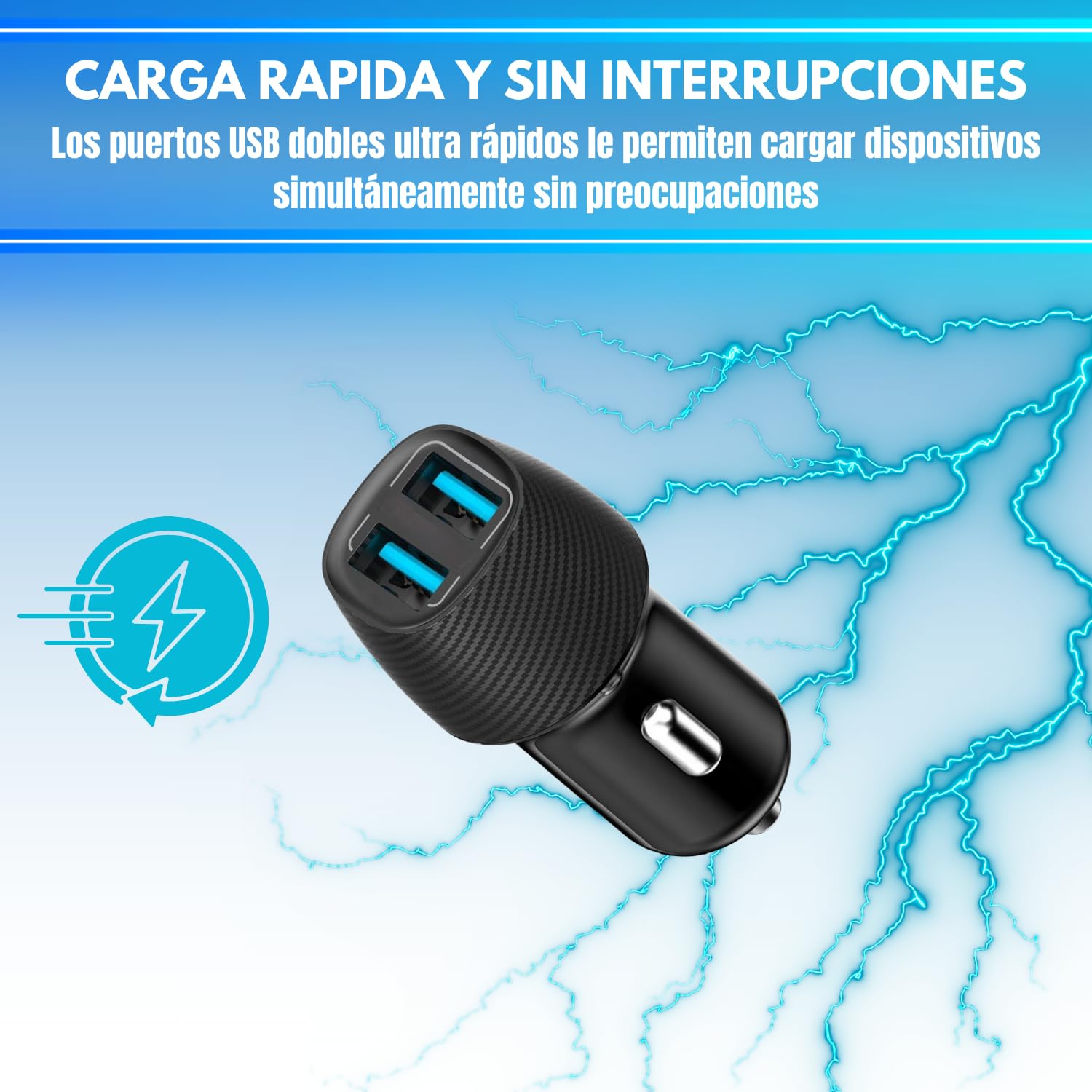 AEK CYBER Cargador de Auto USB y C, Cargador mechero, Puerto USB + C, Adptador Compatible con Telefonos moviles, Tablets, GPS, Audifonos, Dispositivos Portatiles (GA01UNDQ)