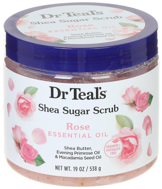 Dr Teal's Canero Dr. Teal's Shea Sugar Scrub Rose 19 Ounce Jar