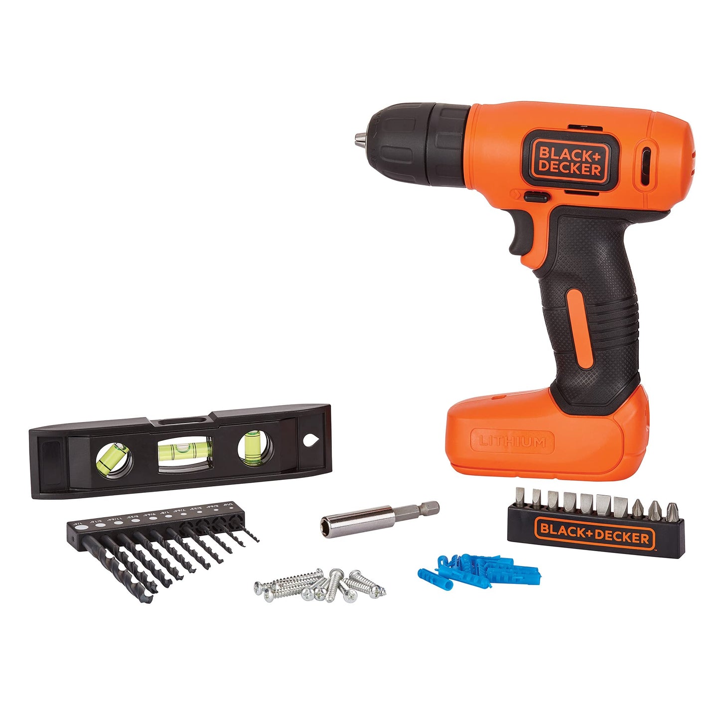 BLACK+DECKER 8V MAX Kit de herramientas para el hogar, 43 piezas (BDCD8HDPK)