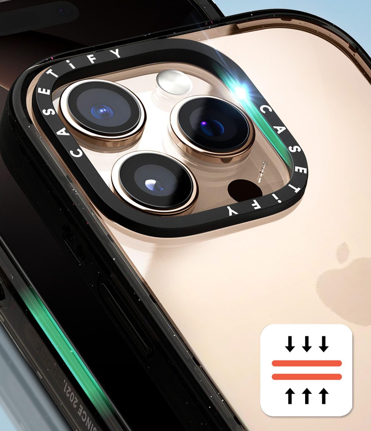 CASETiFY - Funda de impacto para iPhone 15 Pro Max [4X grado militar probado contra caídas / protección contra caídas de 9 pies] - Estampados - Fresas - Negro transparente