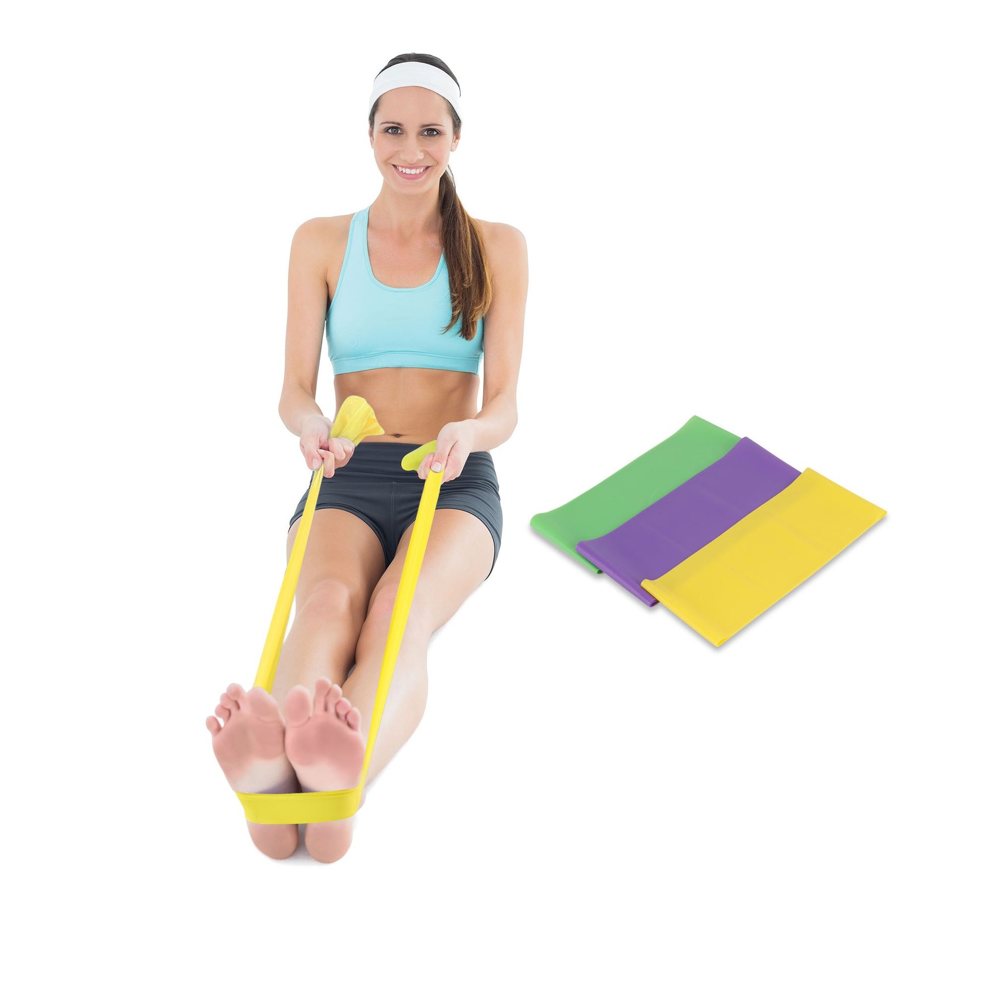 Juego de Bandas de Resistencia Planas OSA Multicolor para Yoga y Entrenamiento de Fuerza