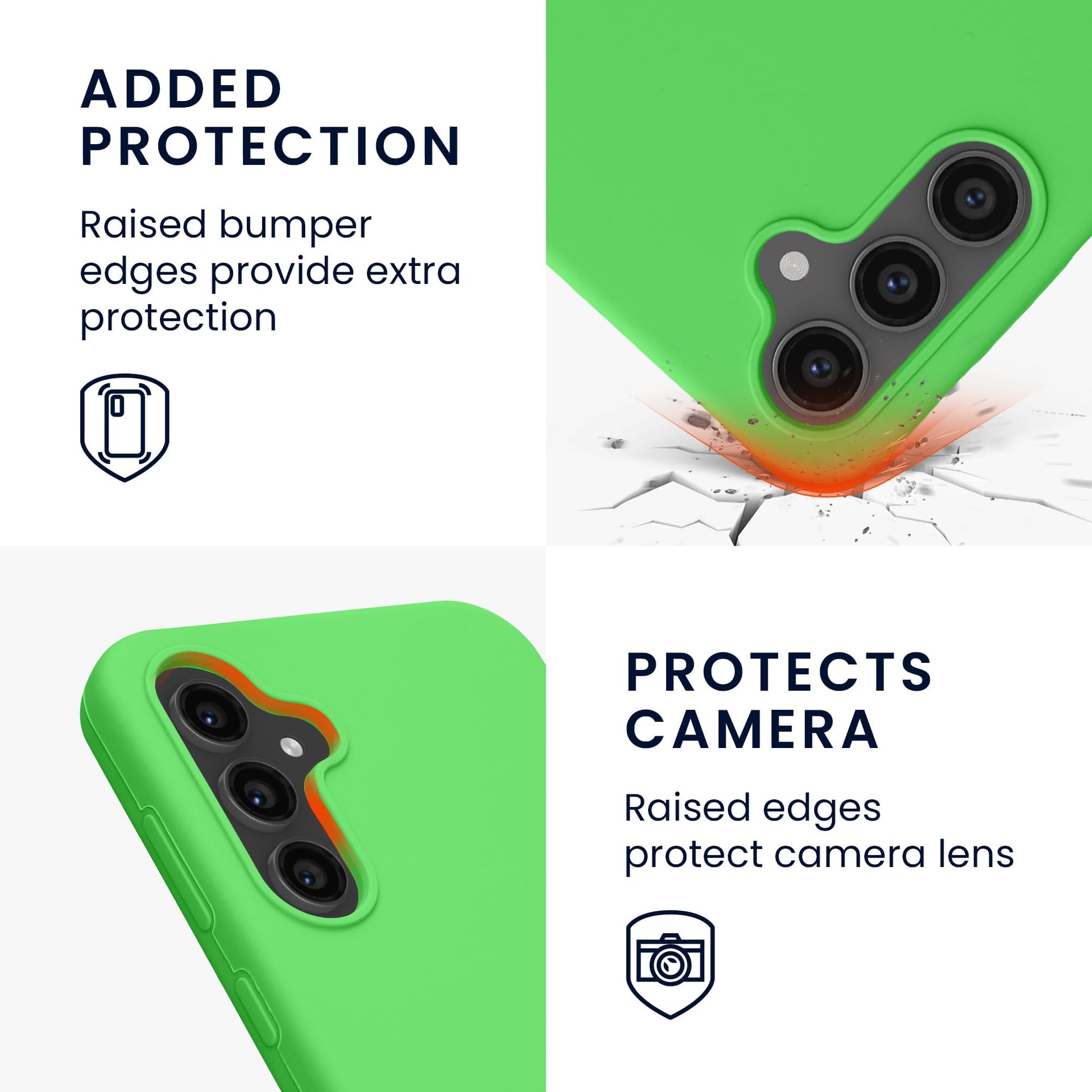 kwmobile Carcasa Compatible con Samsung Galaxy S23 FE Funda - Case TPU y Silicona antigolpes - Apto Carga inalámbrica - Verde Lima
