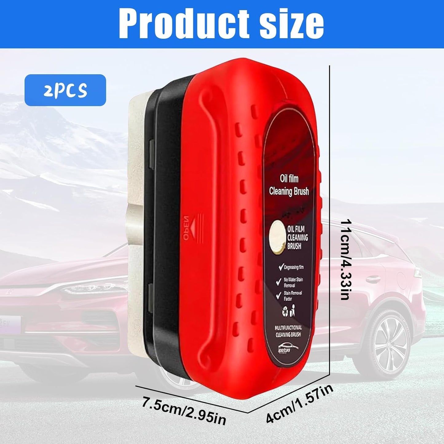 Cepillo de Limpieza de Película de Aceite para Cristales POKYGO Automotriz para Coche