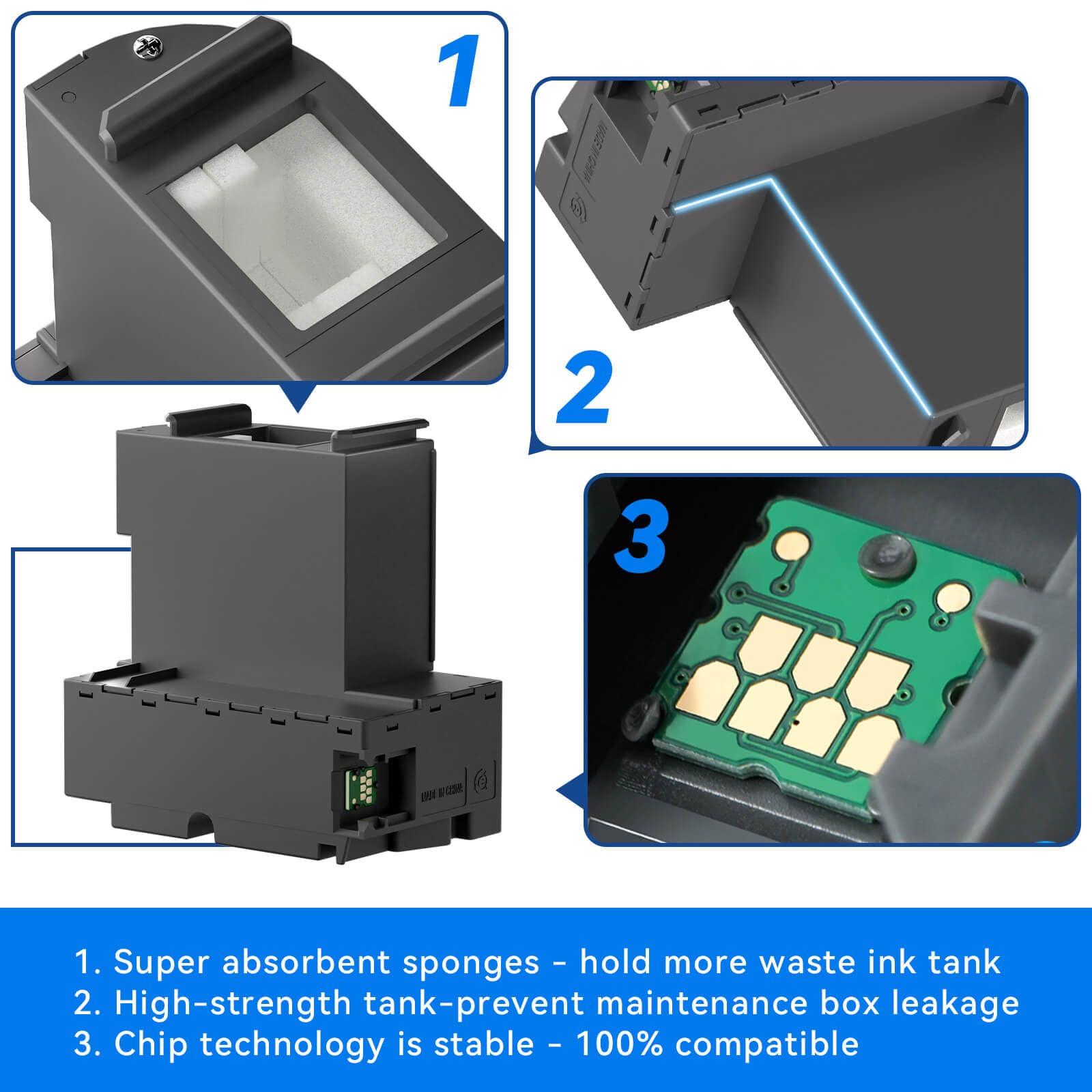 Caja de Mantenimiento EcoTank T04D1 para Modelos ET-15000 ET-3760 y Más