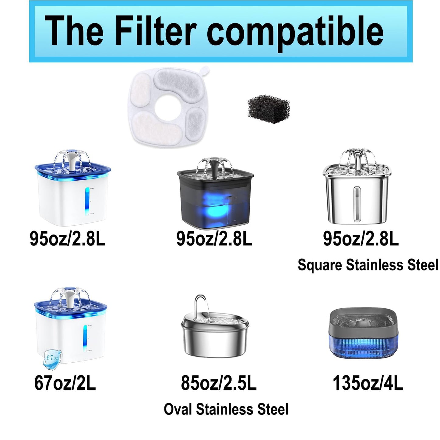 Esponjas de Repuesto NeucomBBT para Dispensador Veken 104 Oz 2.8 L