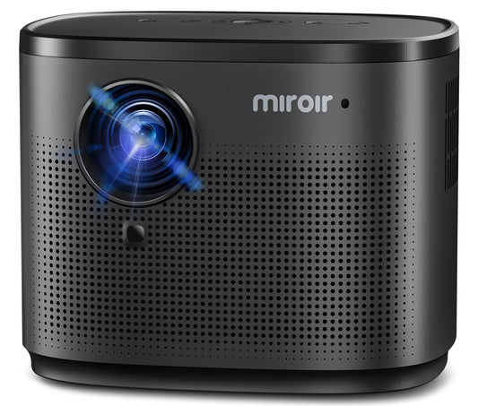 Miniproyector HD Miroir Gris con Altavoz Integrado y Enfoque Automático