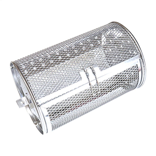 Cesta giratoria de acero inoxidable para horno de tambor | Cesta multifuncional para asar al horno, hornear, hornear, cacahuetes, nueces secas, granos de café, barbacoa