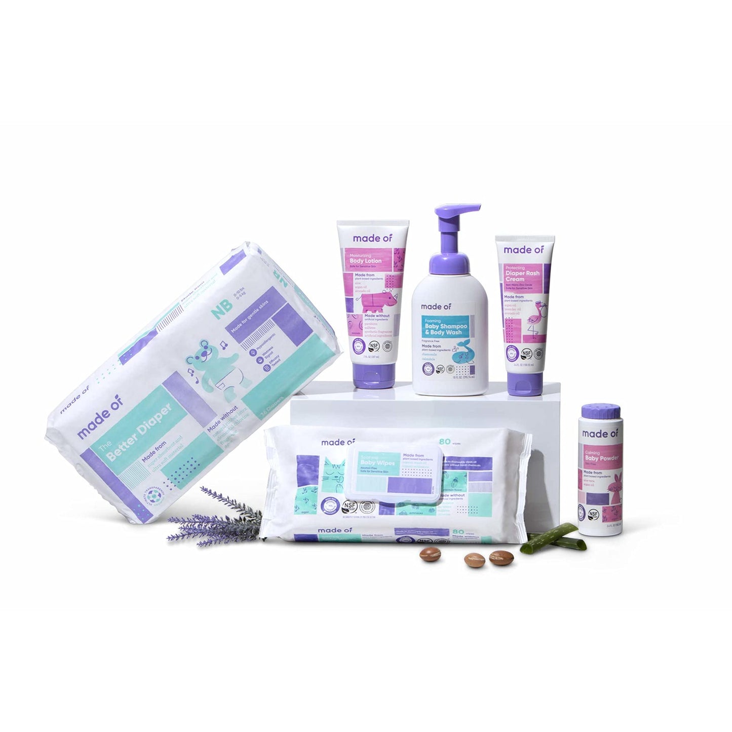 Hecho de pañales de bebé tamaño 2-10 horas pañales absorbentes, pañales de piel sensible, pañales hipoalergénicos, pañales sin perfume, pediatra y dermatólogo probado, hasta 10 libras, Size 0 (Newborn)
