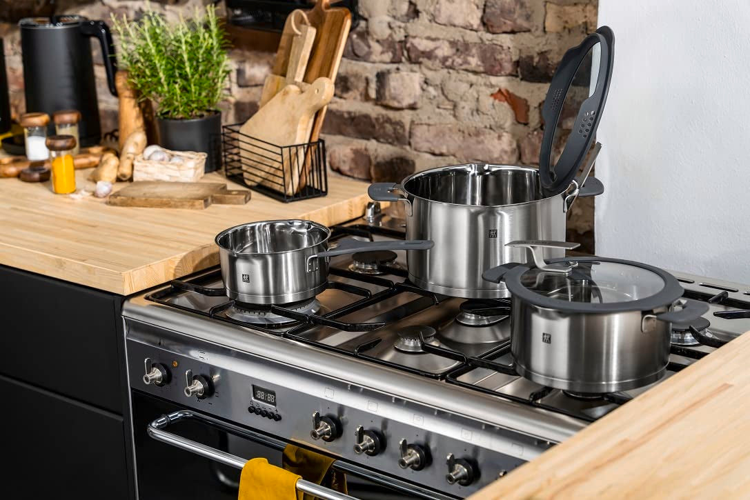 Juego de Utensilios de Cocina ZWILLING Simplify Gris de Acero Inoxidable de Alta Calidad Compatible con Inducción
