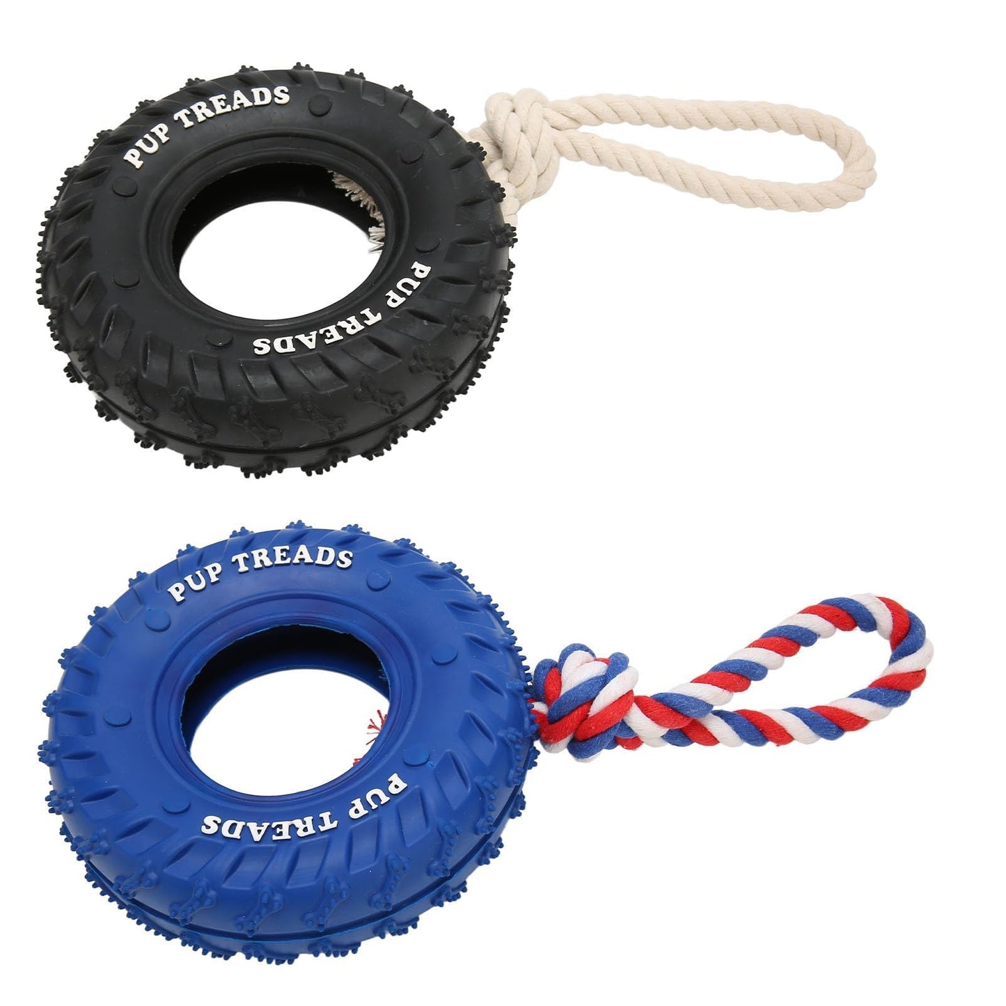 Juguetes para Perros para Masticadores Agresivos, Juguetes para Masticar Neumáticos para Perros con Cuerda, Juguetes para Masticar Cachorros De Goma para Juguetes Masticables para Perro(Blue)