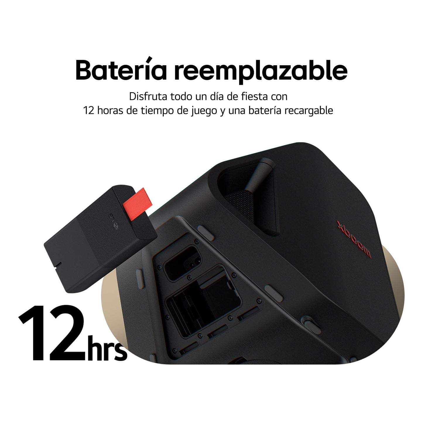 LG xboom Stage 301 AI by will.i.am | Bocina Bluetooth Portátil | Sonido Estéreo con AI y Calibración Inteligente | 12 hrs de Batería | Resistente al Agua IPX4 | Karaoke y DJ App