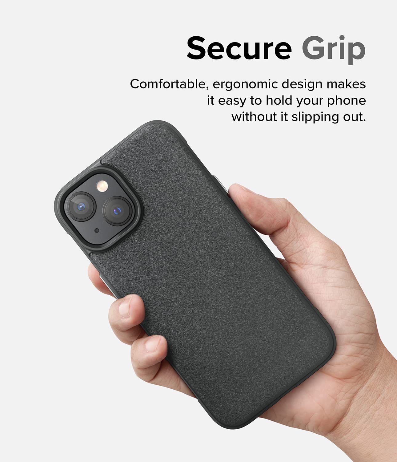 Funda Ringke Onyx Dark Gray Antideslizante y Anti Huella para iPhone 14 6.1 Pulgadas
