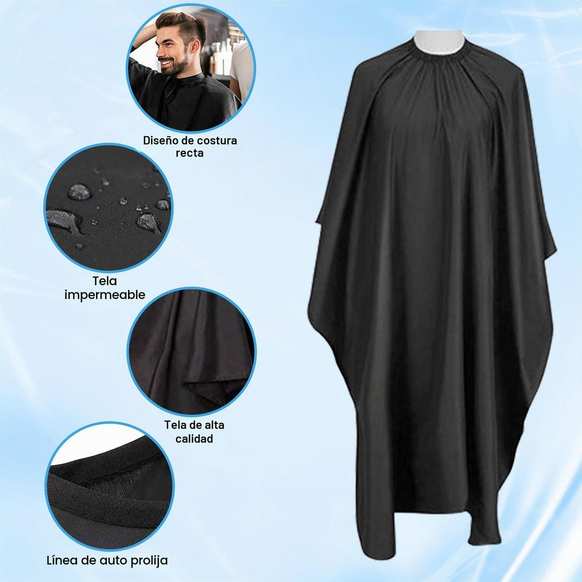 Tijeras de Peluquería Profesional,Juego de Tijeras de Pelo de Acero Inoxidable con Capa de Barbero y Peine, Tijeras para Cabello con Clip y Bolsa de Almacenamiento para Hogar, Eluquería, Set de Tijeras Cortar Pelo para Hombres y Mujeres