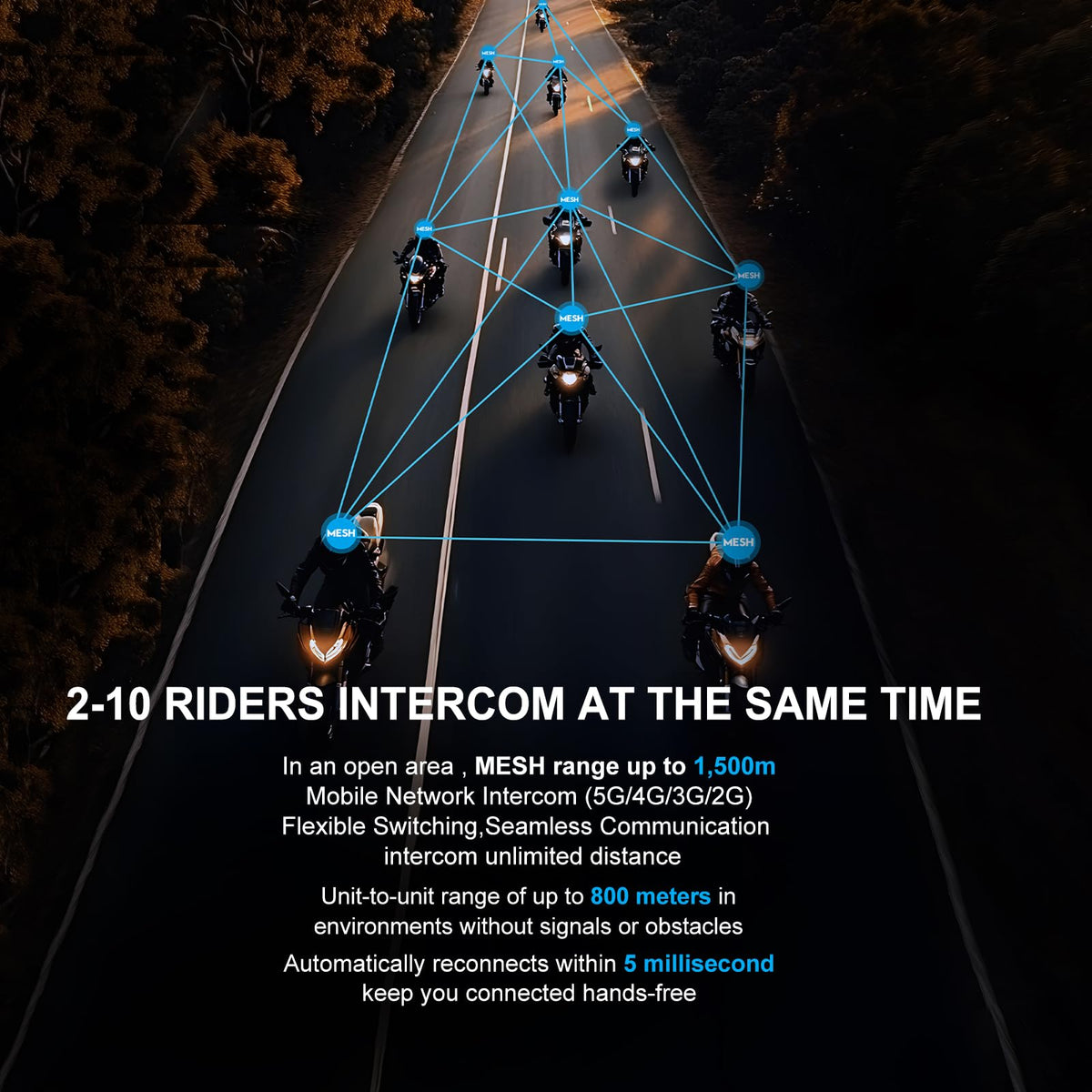 Casco de Motocicleta SolaMr Rojo con Bluetooth y Sistema de Comunicación de Malla Integrado