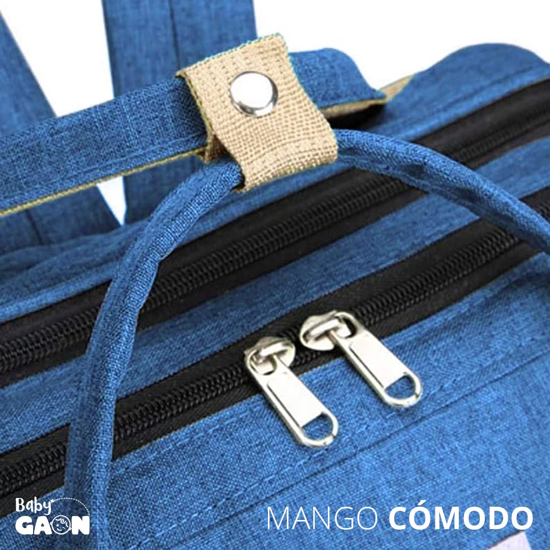 Mochila Moderna Térmica Con Cambiador Pañalera Multifuncional, Bolso Pañales Gran Capacidad, 15 Compartimientos Organizadores Moderna Bolsa de Pañales … (Azul.) -#11001001012301010502#