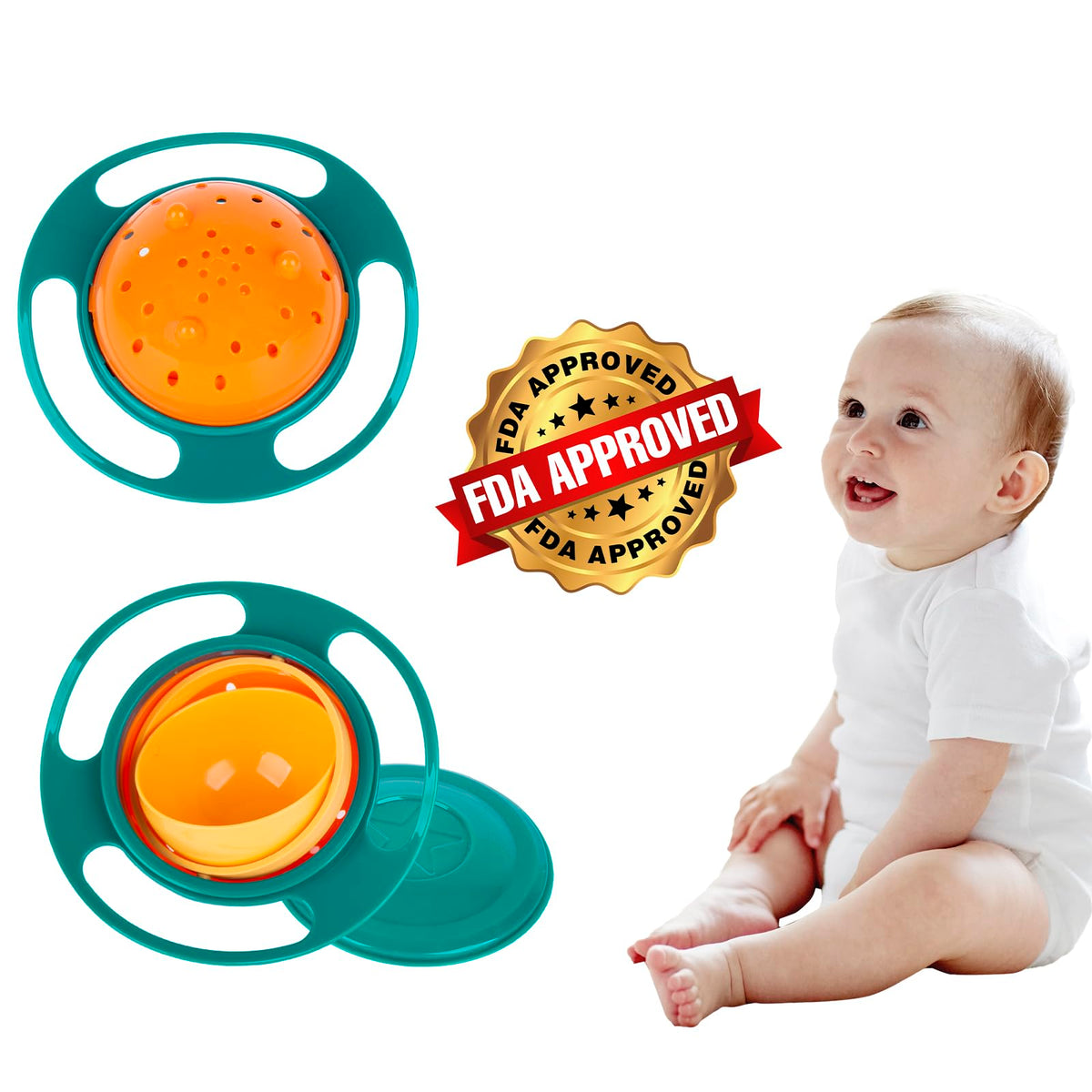 Berry President Tazón Mágico Giratorio De 360 Grados, Resistente A Derrames, con Tapa, para Bebés Y Niños Pequeños.