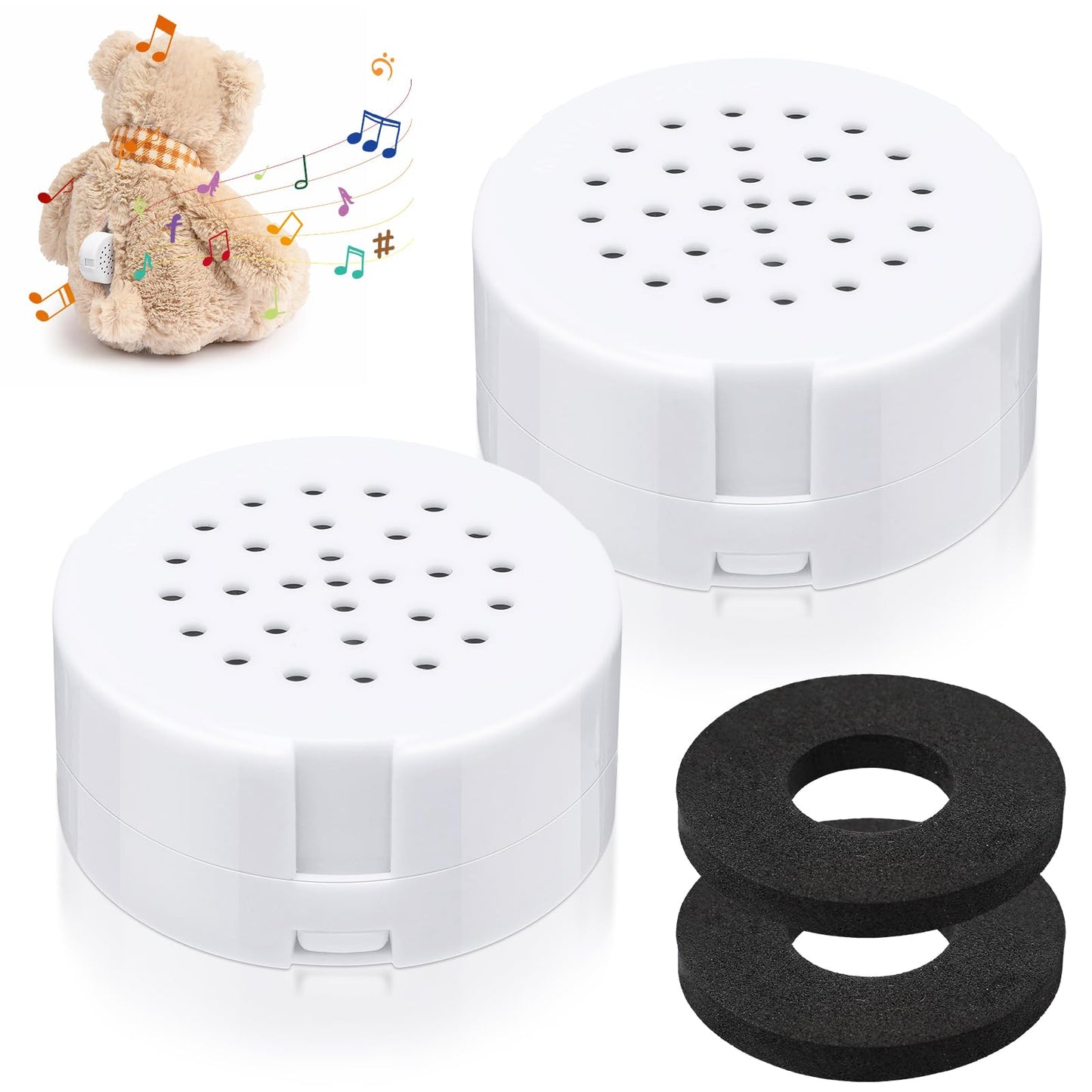 Grabadora de Voz HETIE Blanca de 60 Segundos para Peluche