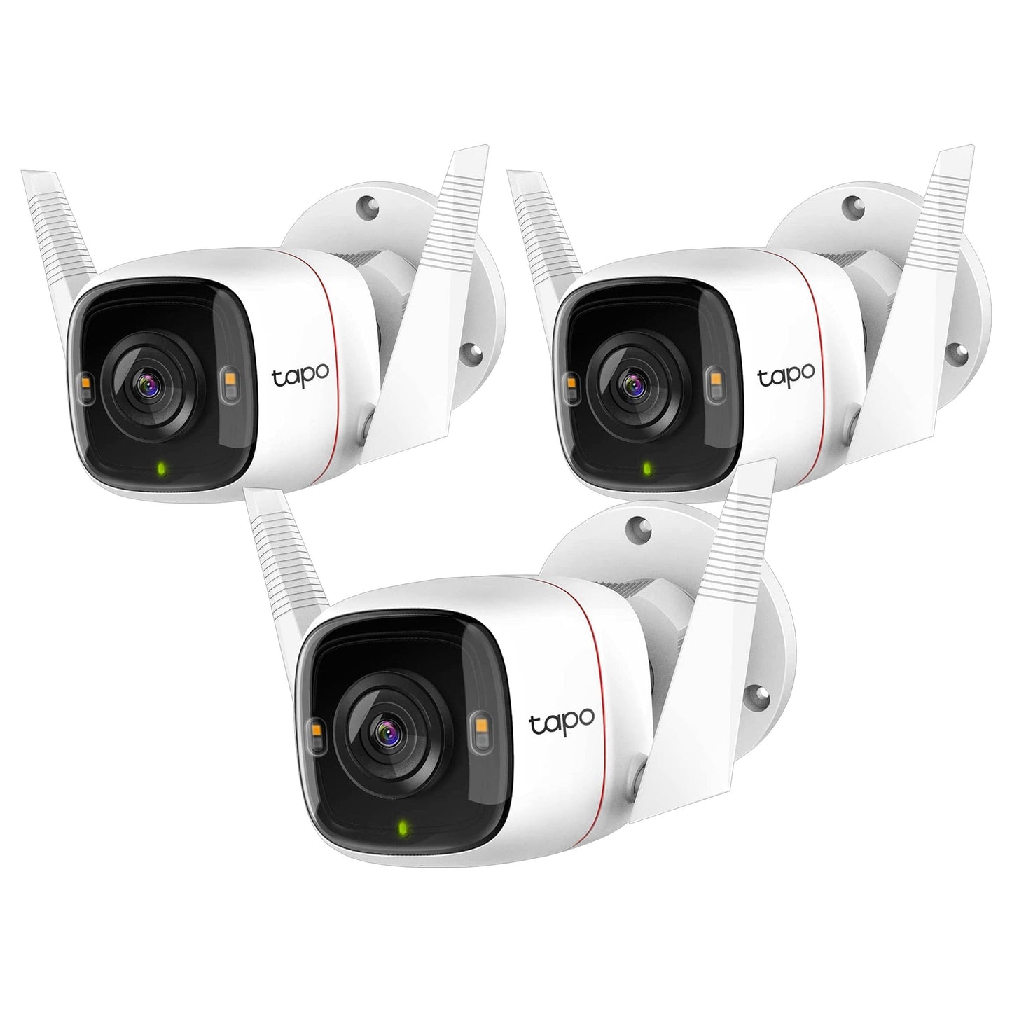Kit de 3 cámaras TP-Link Cámara IP Smart WiFi Bullet IR para Interiores/Exteriores Tapo C320WS, Inalámbrico, 2160 x 1440 Pixeles, Día/Noche le notifica cuando la cámara detecta movimiento.