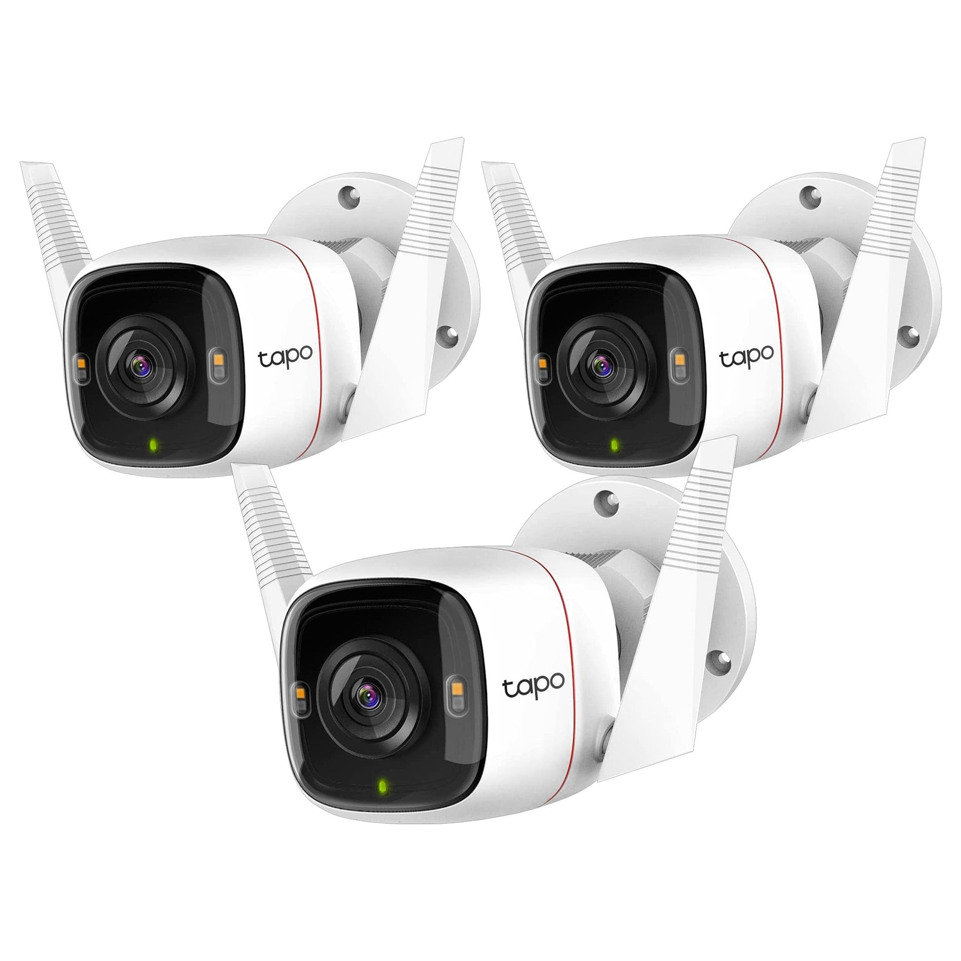 Kit de 3 cámaras TP-Link Cámara IP Smart WiFi Bullet IR para Interiores/Exteriores Tapo C320WS, Inalámbrico, 2160 x 1440 Pixeles, Día/Noche le notifica cuando la cámara detecta movimiento.