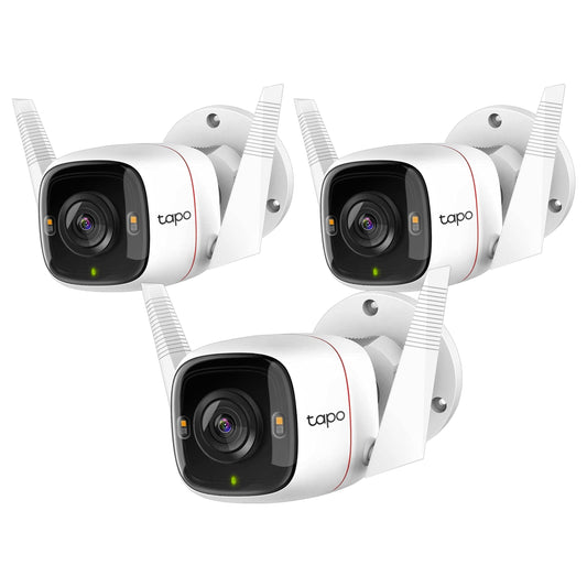 Kit de 3 cámaras TP-Link Cámara IP Smart WiFi Bullet IR para Interiores/Exteriores Tapo C320WS, Inalámbrico, 2160 x 1440 Pixeles, Día/Noche le notifica cuando la cámara detecta movimiento.