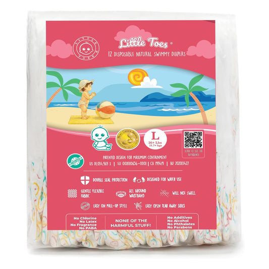 Pañales Desechables Little Toes Grandes para Bebé Paquete de 12