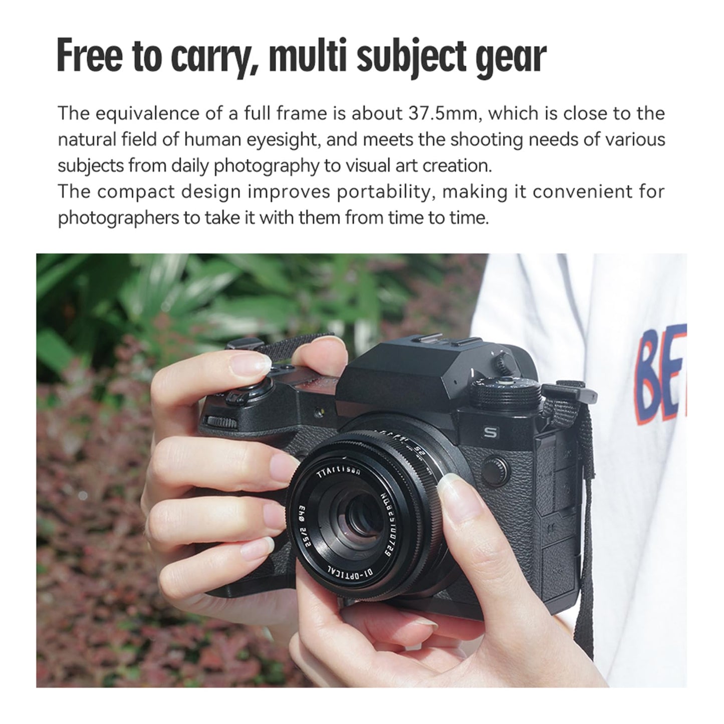 TTArtisan - Lente de cámara sin espejo de enfoque manual F2 APS-C compatible con M43 Mount EPM2 EPL9 E-P2 G5 GX7 GM5 GM10 G85 GX9 G7 GF9 GF8 GF7 Pen-F E-M1 E-M5 E-M10 E-M10 E-M10 E-M10 II E-M10 IV