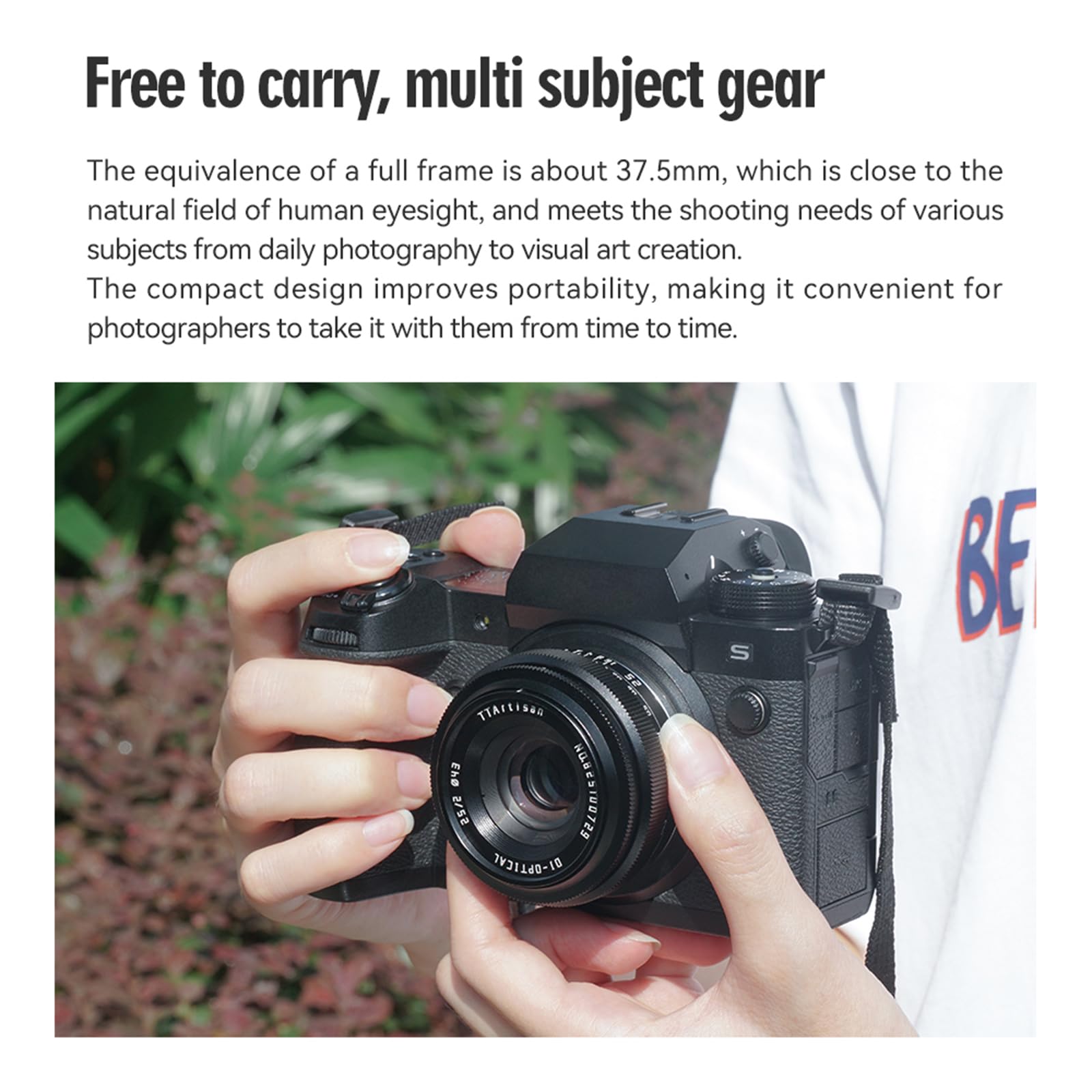TTArtisan - Lente de cámara sin espejo de enfoque manual F2 APS-C compatible con M43 Mount EPM2 EPL9 E-P2 G5 GX7 GM5 GM10 G85 GX9 G7 GF9 GF8 GF7 Pen-F E-M1 E-M5 E-M10 E-M10 E-M10 E-M10 II E-M10 IV