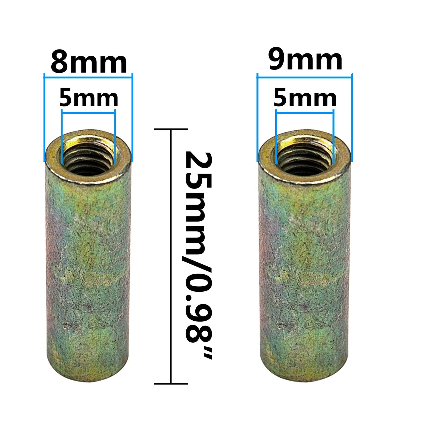 20 piezas Yootones para guitarra baja, hebilla de conexión de 8 mm, 9 mm, para guitarra eléctrica, bajo