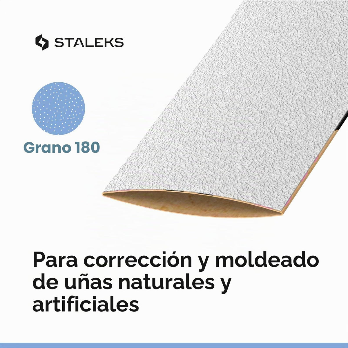 Lima de uñas blanca, rollo de 80 limas en un rollo, grano 180