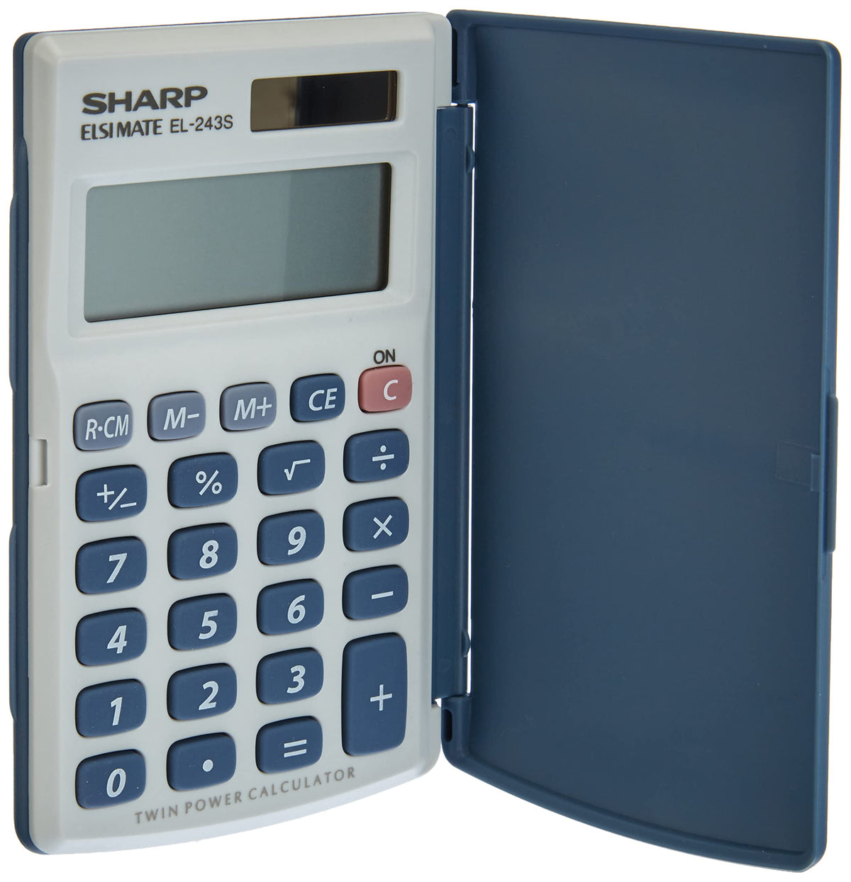 Calculadora de Bolsillo Sharp Plata EL-243S Basic Calculator