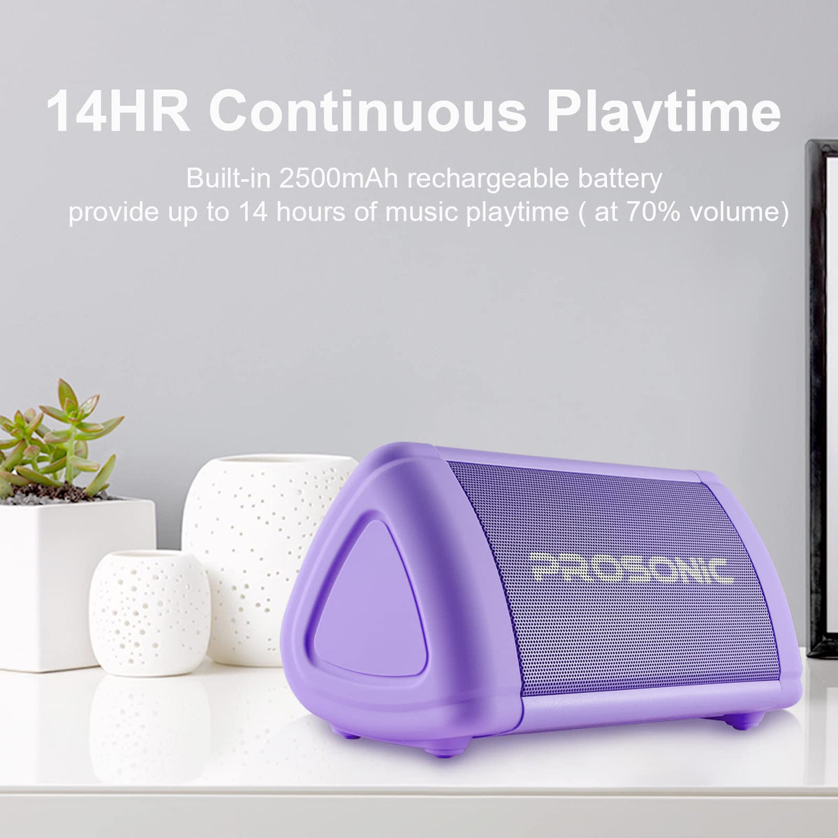 Altavoz Bluetooth Portátil Prosonic Negro con Sonido Estéreo de 10 W y Graves Intensos