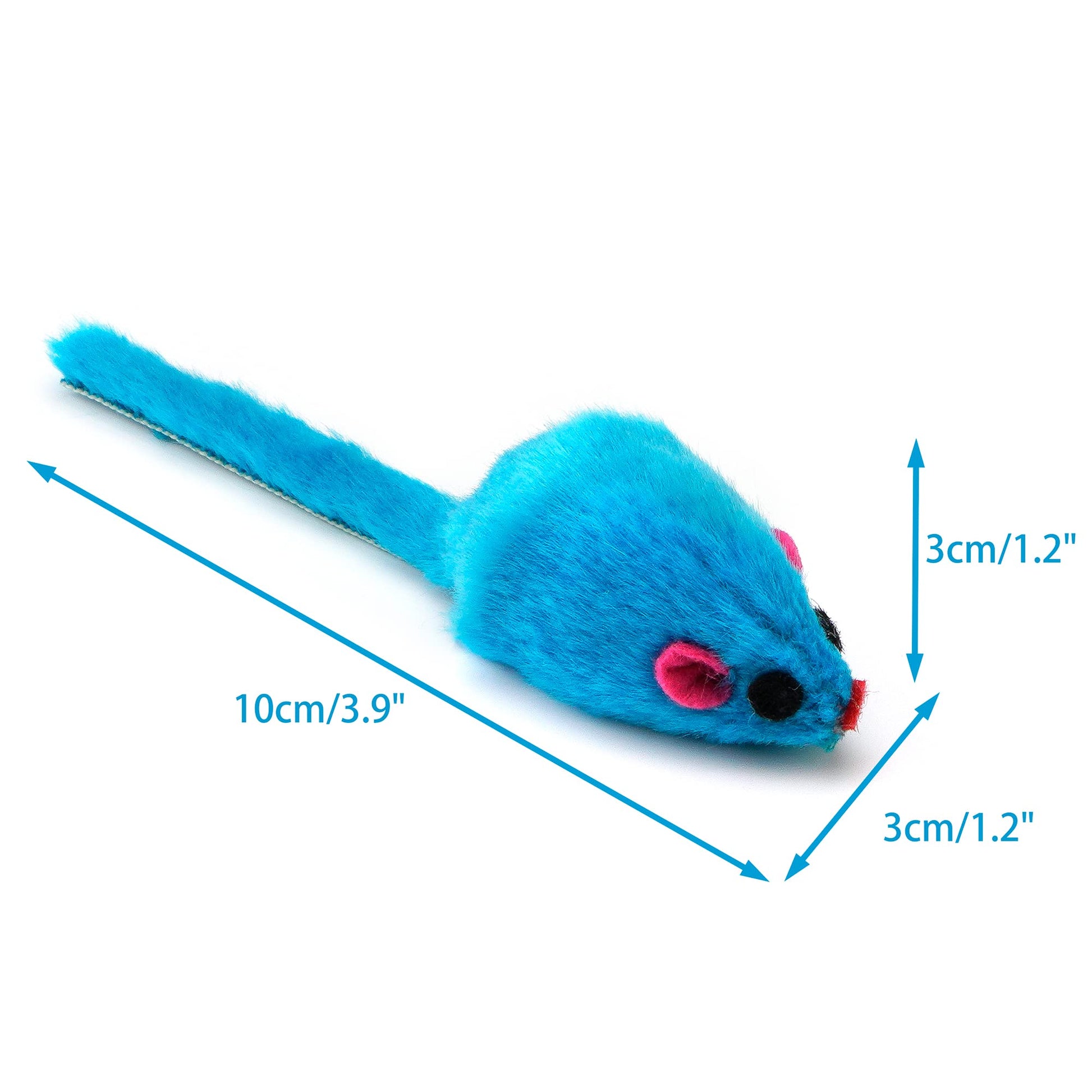 Chiwava 36 Piezas 10cm Juguetes para Gatos Peludo Ratones sonajero pequeño Ratón Gato Gatito Interactivo Colores Variados