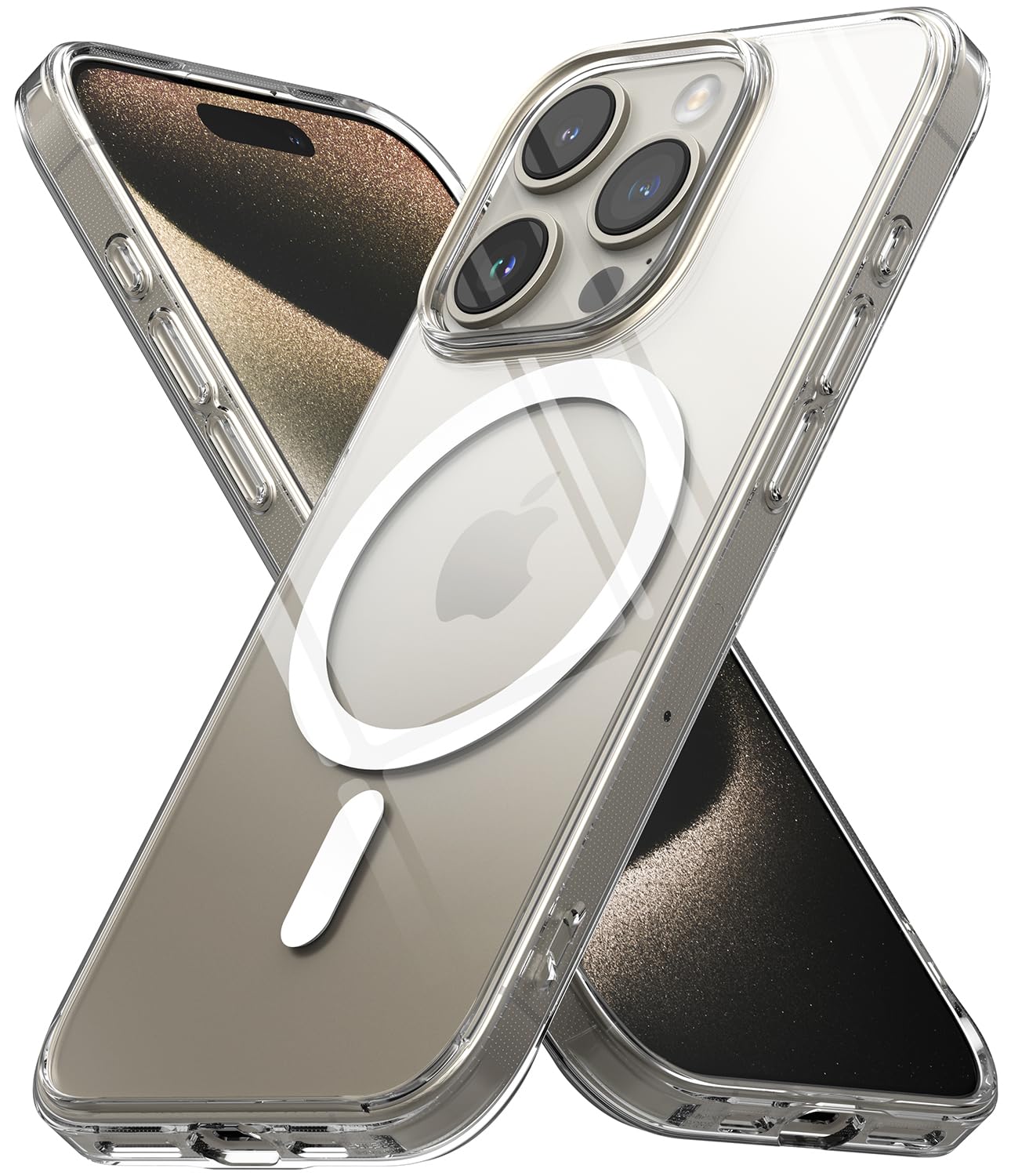 Funda Transparente Ringke Fusion Compatible con iPhone 15 Pro 6.1 Pulgadas Clear Magnética Compatible con MagSafe