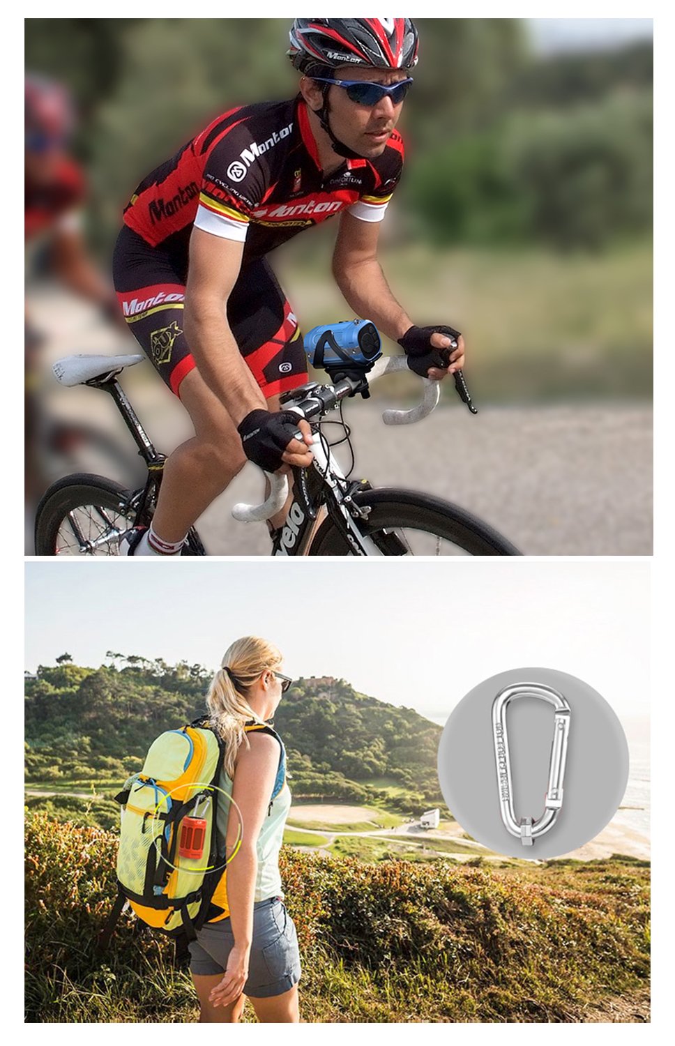 Bocina Bluetooth Clearon Negra con Soporte para Bicicleta