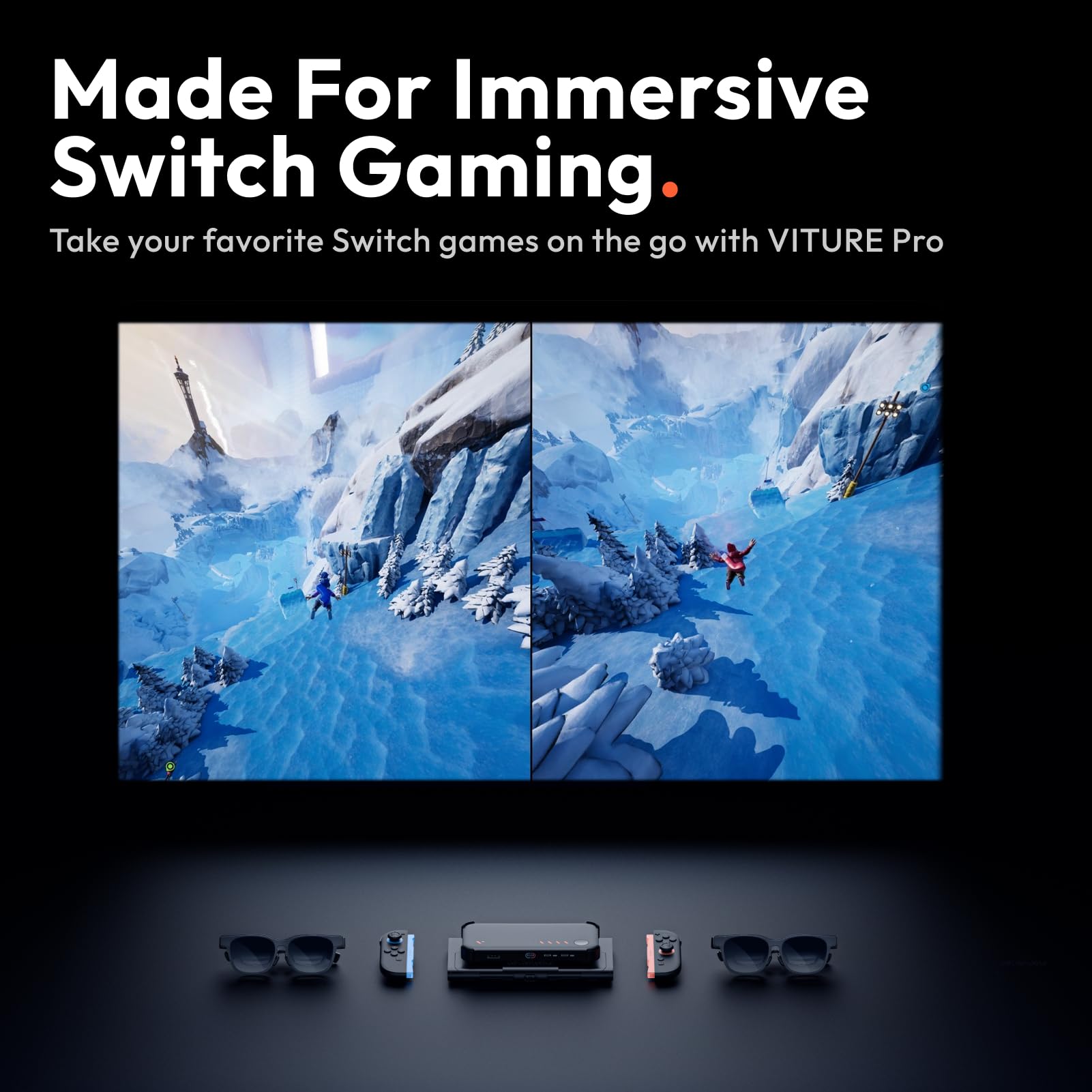 Base Móvil Pro VITURE Negro Compatible con Playstation y Switch para Juegos Cooperativos y Contenido 2D y 3D