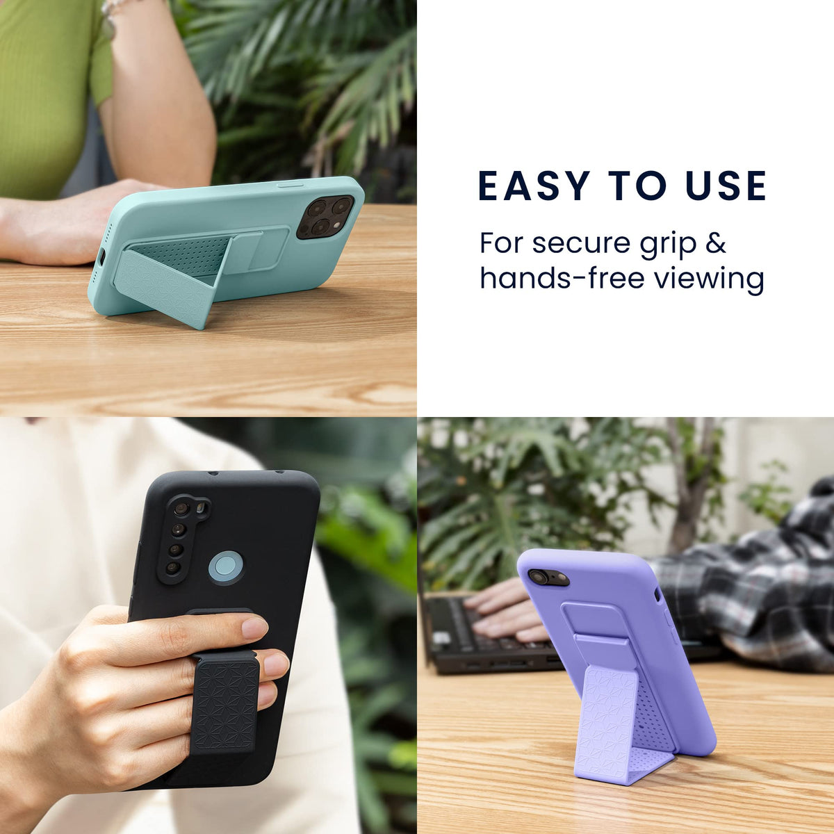 Carcasa kwmobile Azul Báltico con Soporte y Agarre Compatible con Apple iPhone SE/8/7