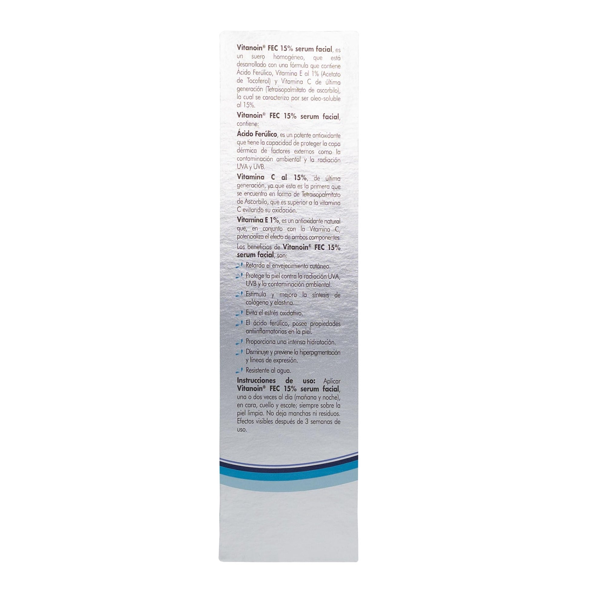PANALAB Vitanoin FEC Serum Facial 15% Vitamina E y C 30ml, 1.0 unidad