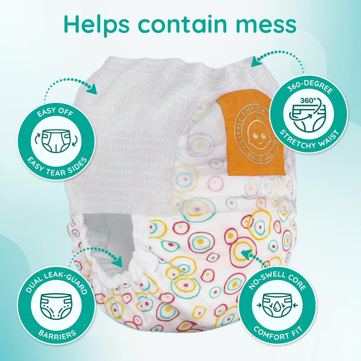 Little Toes Pañales desechables para bebé, tamaño mediano (paquete de 24)