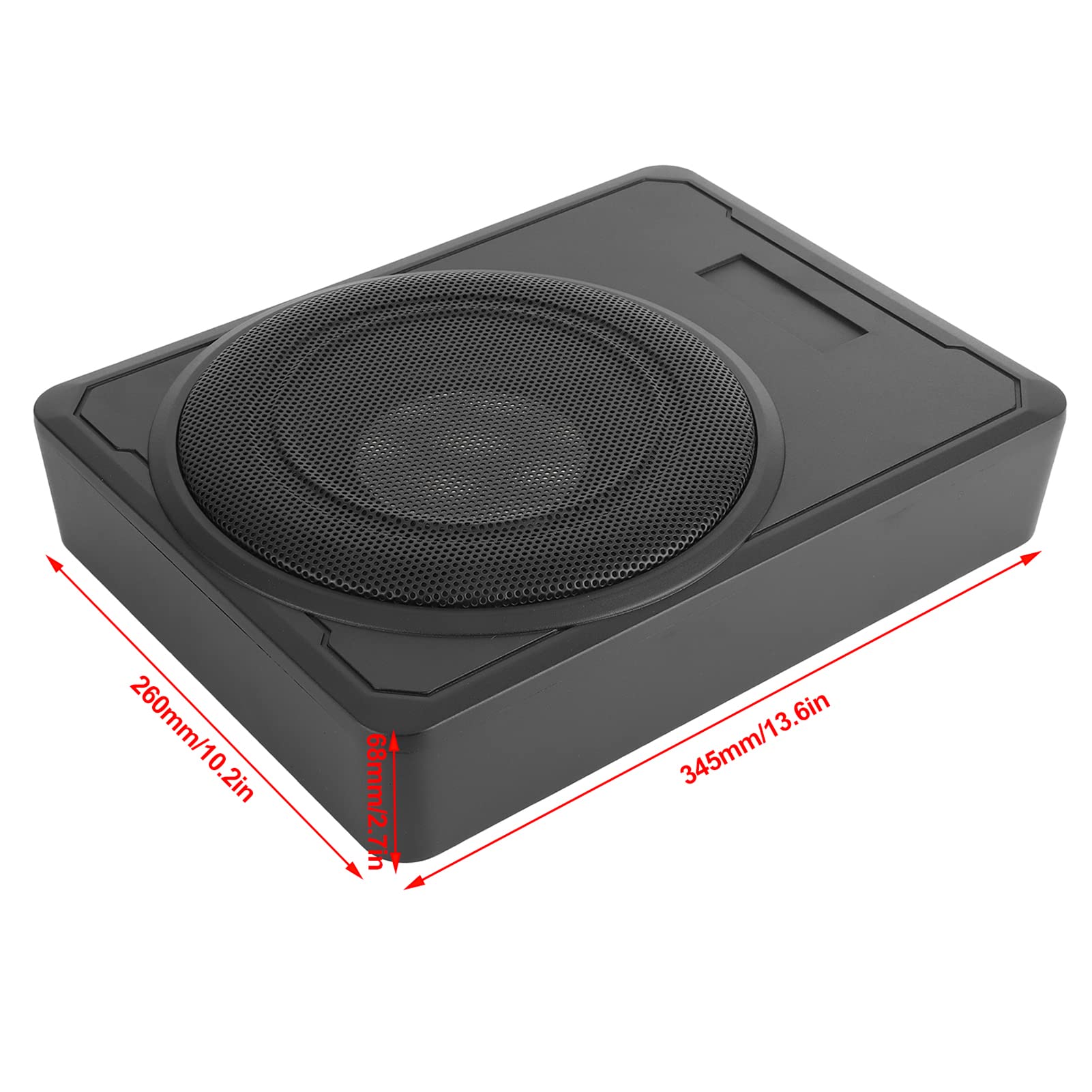 Subwoofer Compacto para Debajo del Asiento de 800 W, 10 Pulgadas, Subwoofer Delgado de 13,6 X 10,2 X 2,7 Pulgadas para Camión, Subwoofer para Automóvil, Amplificador Delgado,