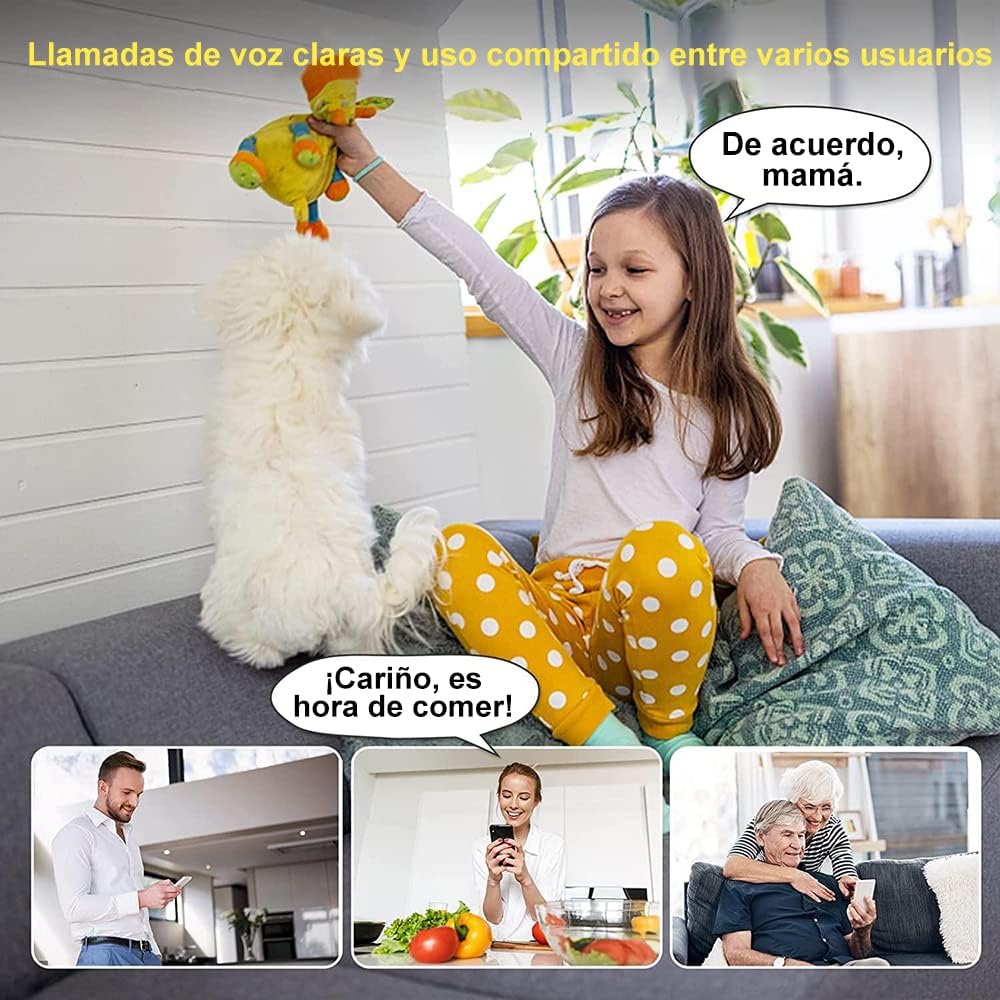 Cámara de Seguridad Exterior KAMYSEN WiFi IP66 Impermeable con Visión Nocturna y Audio Compatible Android/iOS