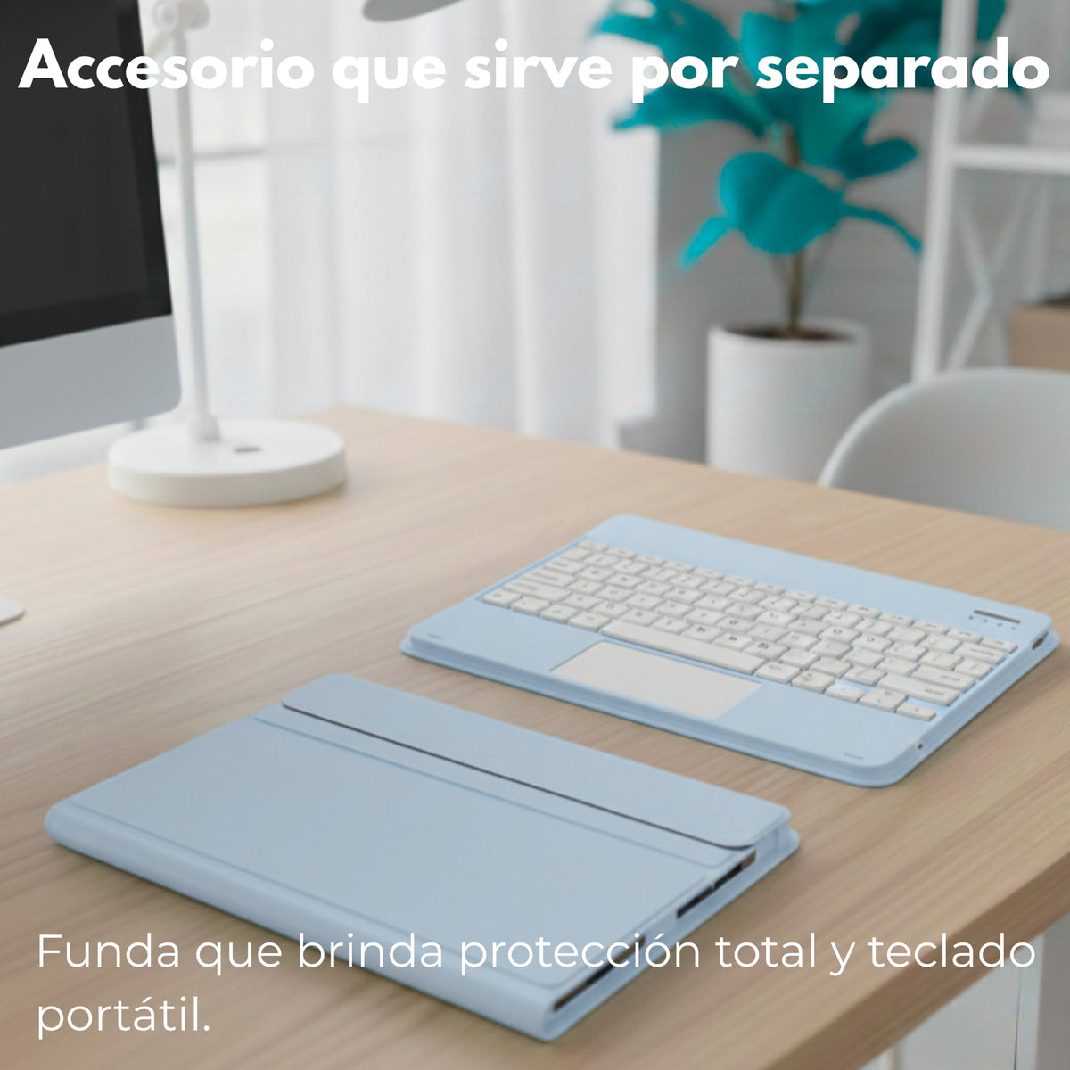 Funda Teclado MR. GADGETS Azul con Trackpad para iPad Air 4th/5th/M2/M3