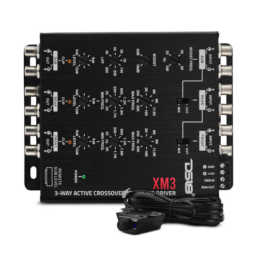 DS18 DS-XM3 Two-to-Three Way Electronic Crossover with Remote Control