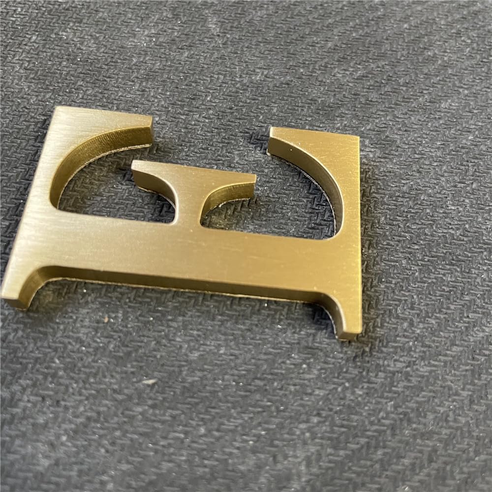 Pegatina de Latón Soild Letras Inglesas Autoadhesivas de 2.6 Pulgadas para Señalización y Decoración