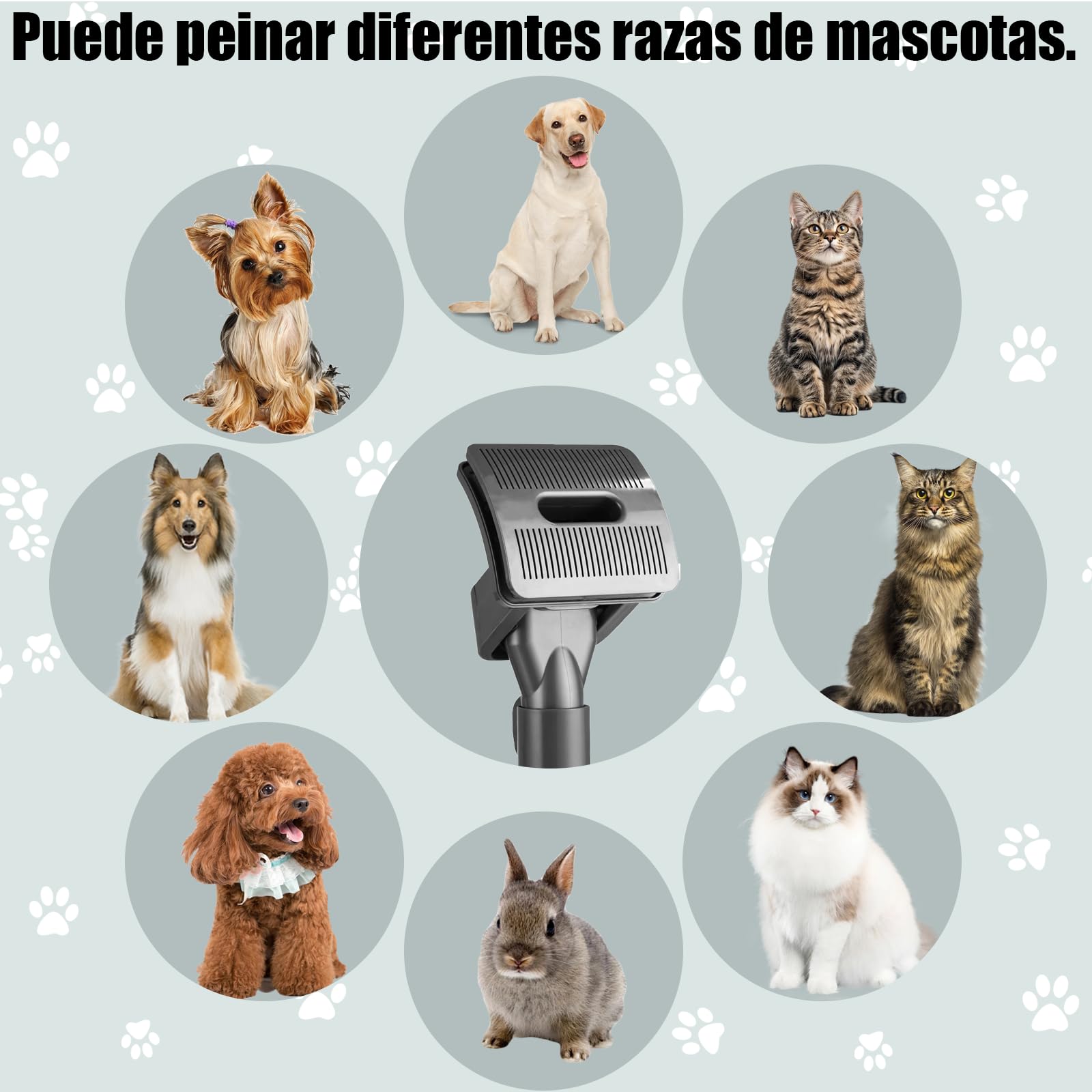 Cepillo Quita Pelo de Mascotas con Manguera y Adaptador Dyson V15 V12 V11 V10 V8 V7 Accesorios para Mascotas
