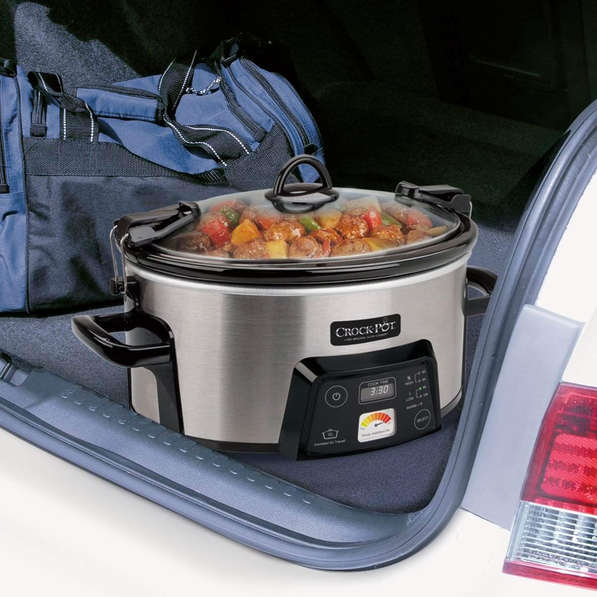 Crock-Pot SCCPCTS605-S Cook Travel Serve 6 cuartos de galón de cocción lenta programable