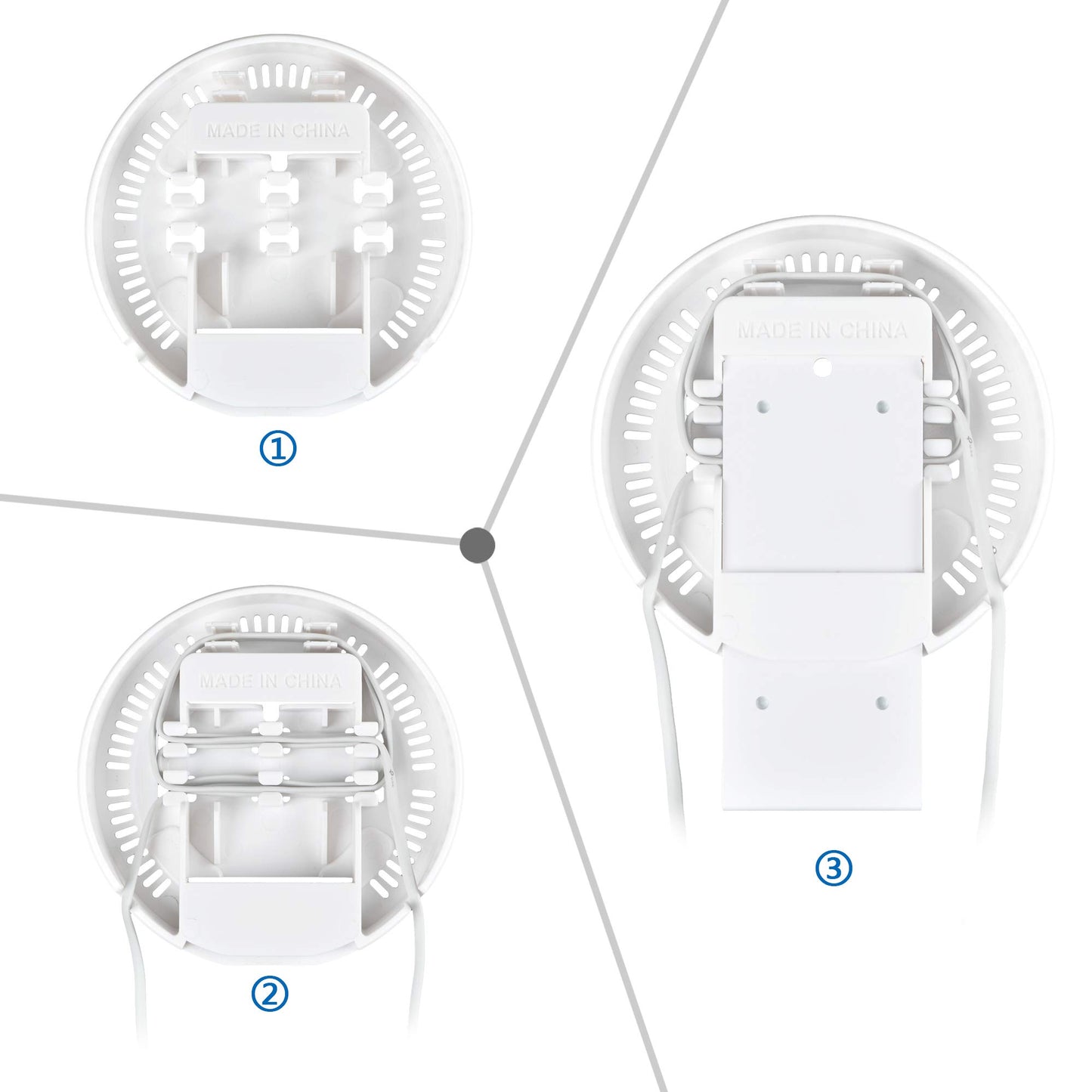 PETIMETI Soporte de Pared para Sistema WiFi de Malla TP-Link Deco X20, Deco X60 (Paquete de 3)
