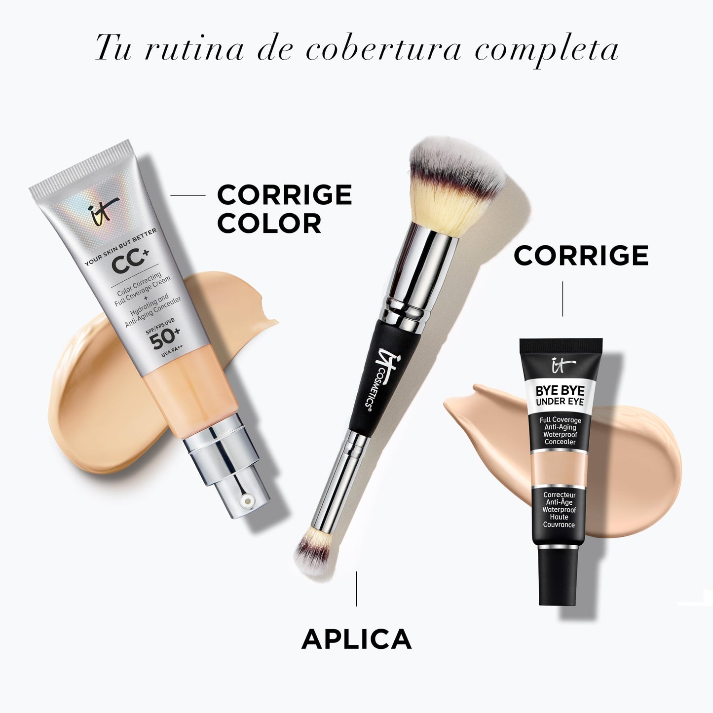 It Cosmetics CC+ Cream FPS 50 Fair Light, base de maquillaje con FPS 50, 32 ml