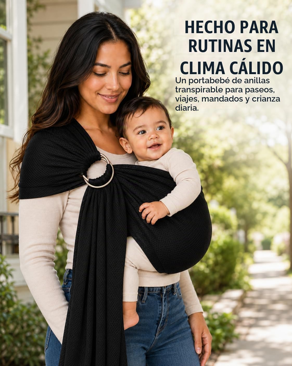 Vlokup Portabebés de Anillo de Agua para Bebé | Malla Transpirable y Ligera para Recién Nacido, Niños y Niños Pequeños | Perfecto para Verano, Natación, Piscina