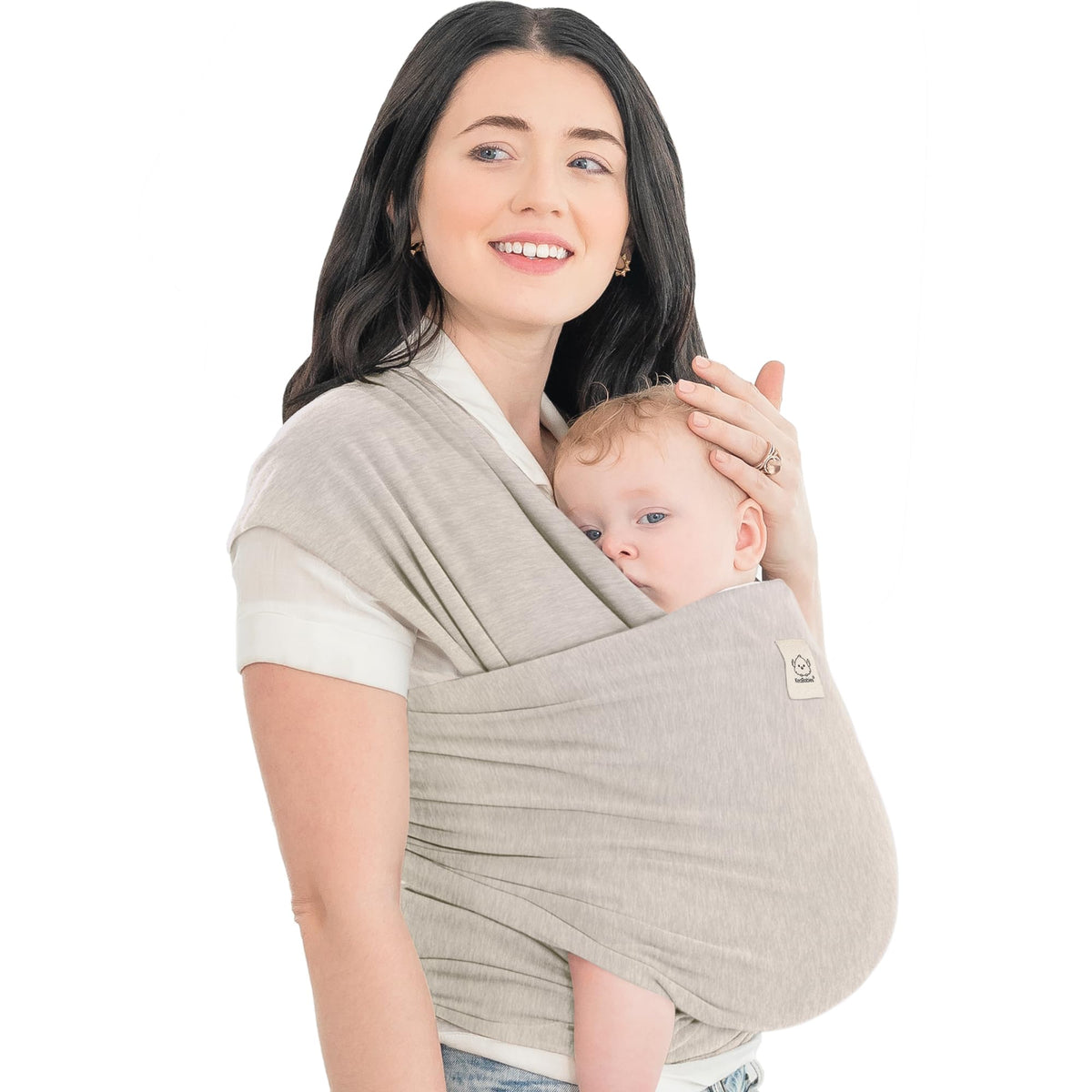 KeaBabies - Portabebés Original Todo en 1 para Bebés Recién Nacidos a Niños, Fácil de Llevar, Unión Manos Libres, Envoltura Ligera y Transpirable para (gris Piedra)